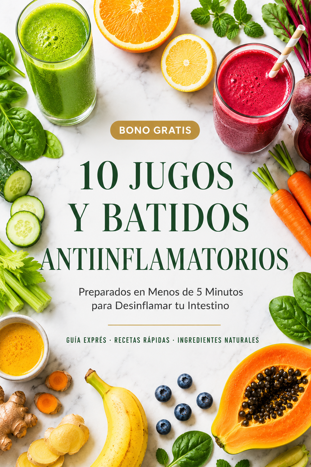 Guía Exprés: 10 Jugos y Batidos Antiinflamatorios